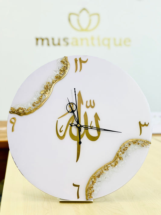 Divine Script Resin Clock